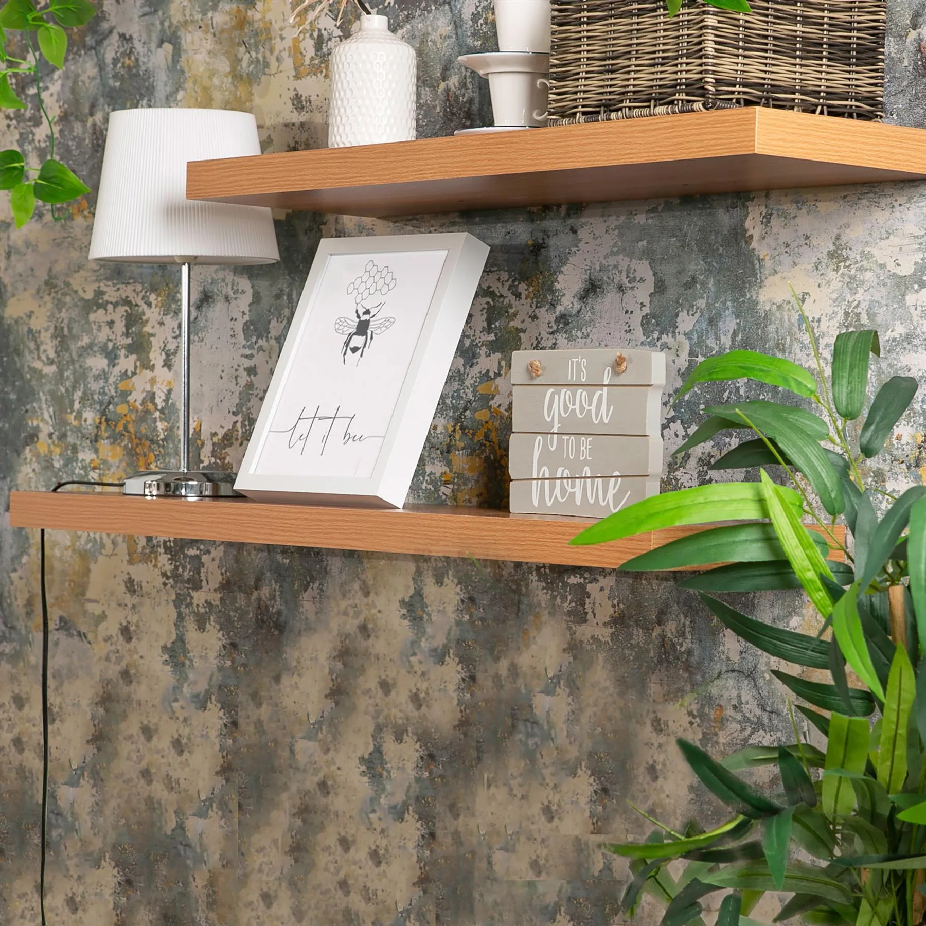 100cm Modern Floating Wall Shelf - By Harbour Housewares