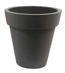 12.75" Large Grey Outdoor Patio Garden Planter