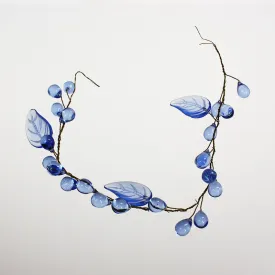 12" Strand of Blue leaves and grapes