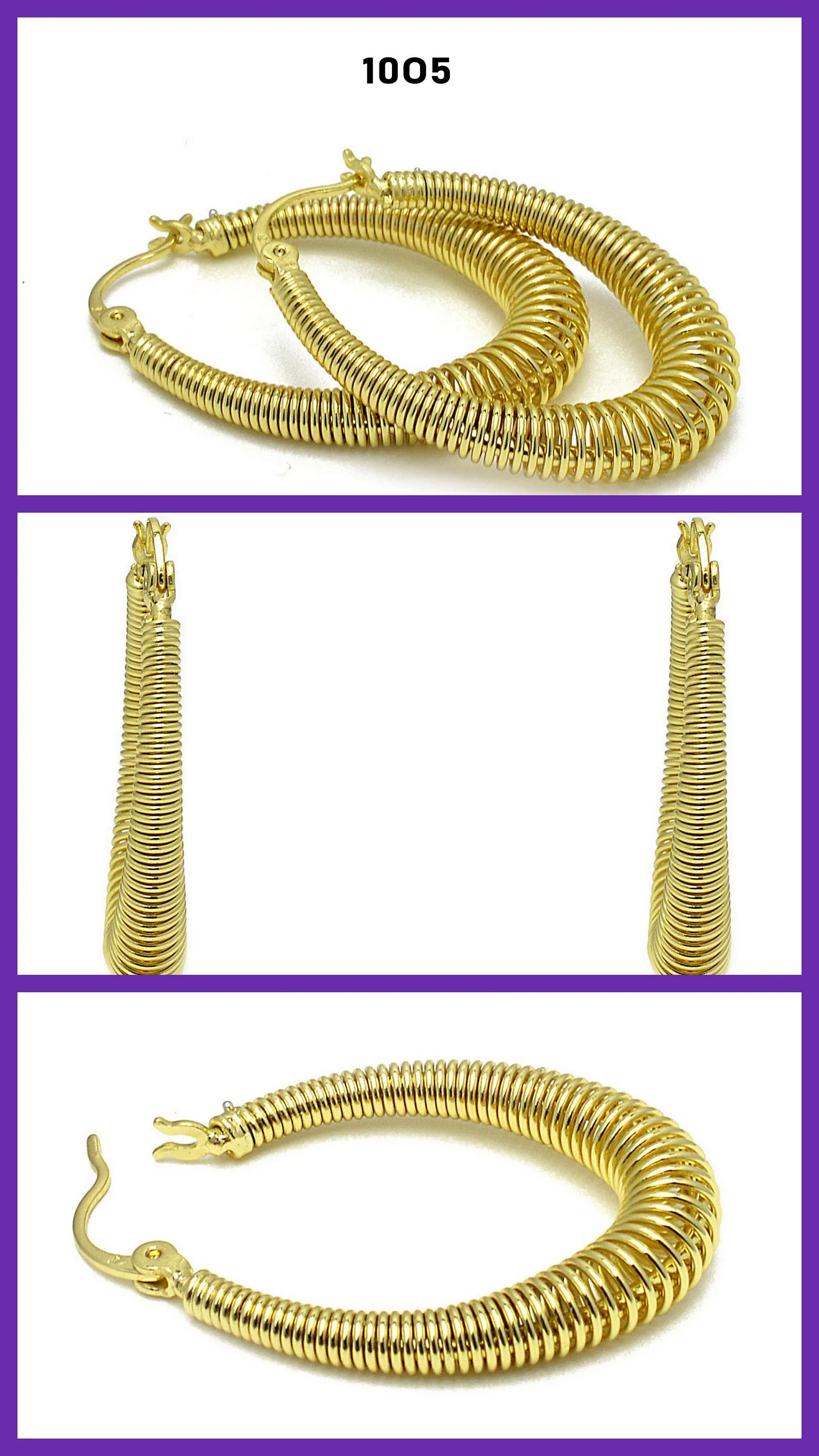 18K Gold Filled Look, Diamond Cut Hoop Earrings - Swirl & Twisted Designs - Elegant Hoops for Jewelry Making & Fashionistas