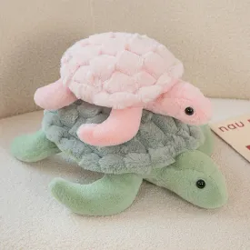 28/38CM Lovely Plush Turtle Plush Pillow Hairy Stuffed Soft Animal Tortoise Pillow Sofa Cushion for Children Baby Birthday Gift