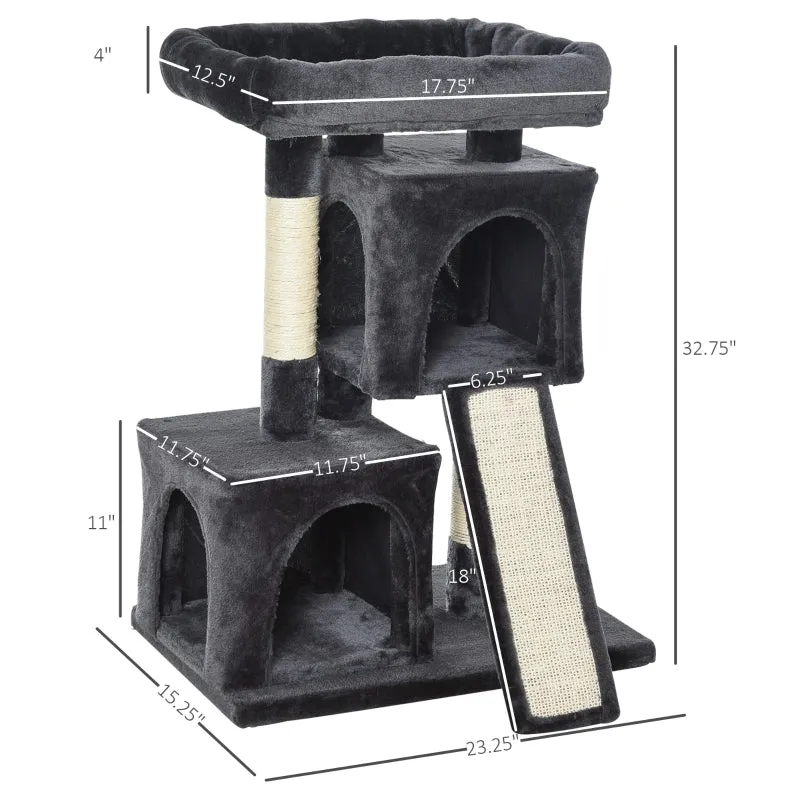 32" Cat Tree Condo - Dark Grey