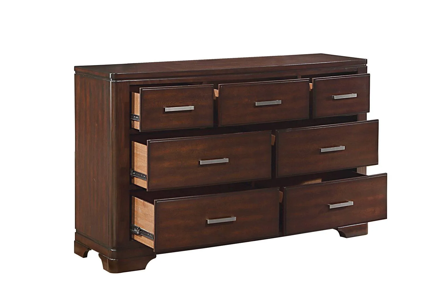 Arista 7-Drawer Dresser - Brown Cherry