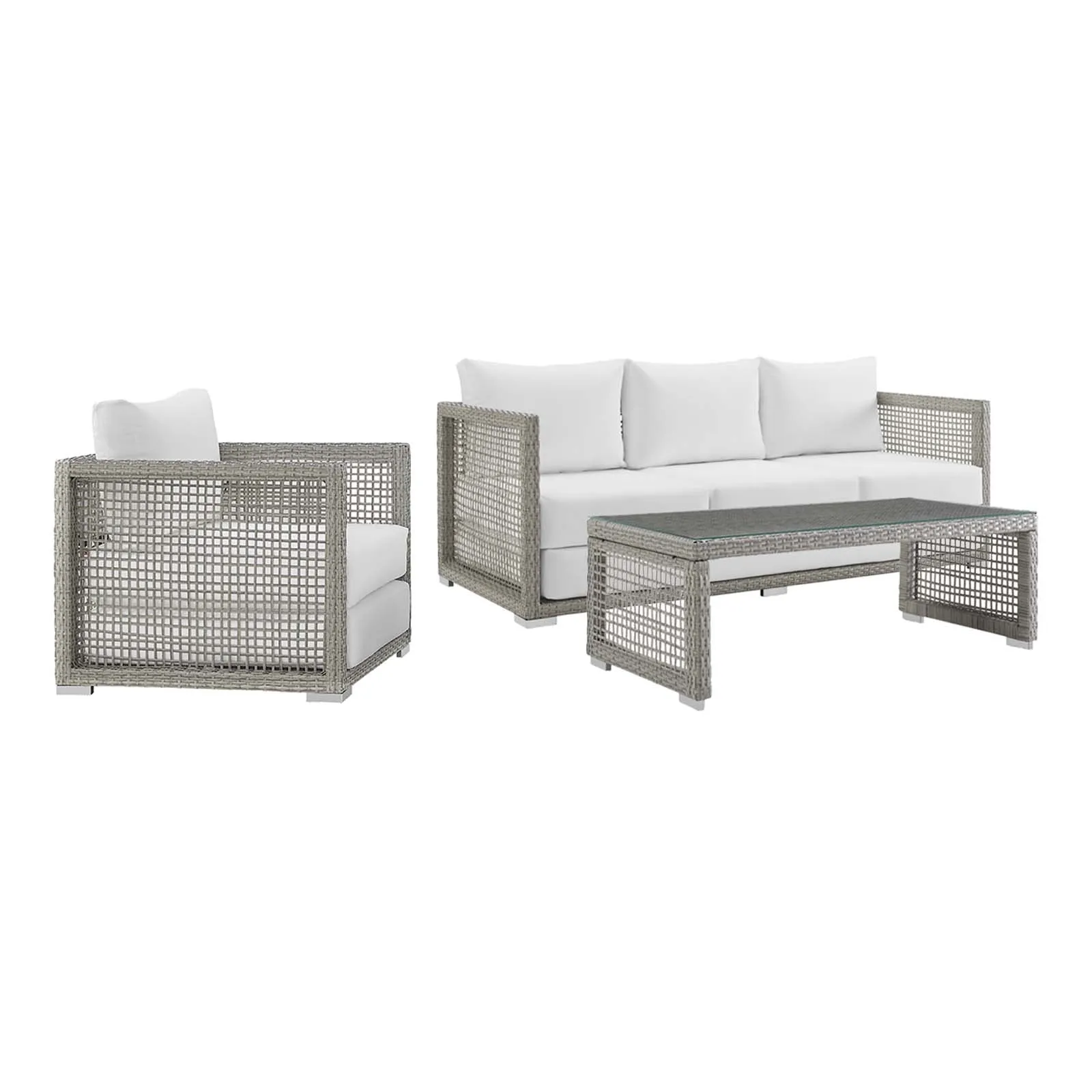 Aura 3 Piece Outdoor Patio Wicker Rattan Set by Modway