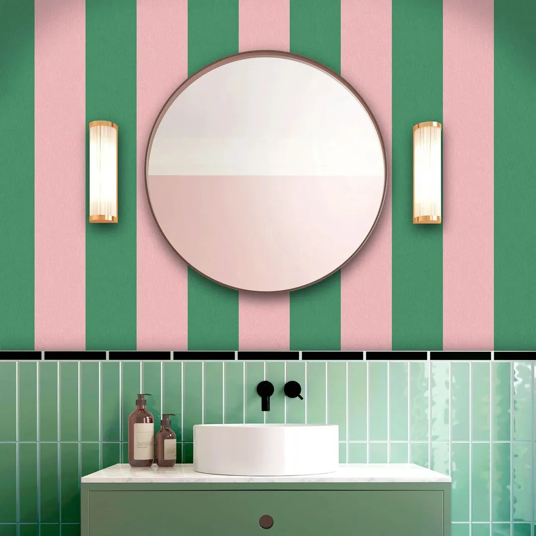 Awning Stripe Wallpaper - Watermelon