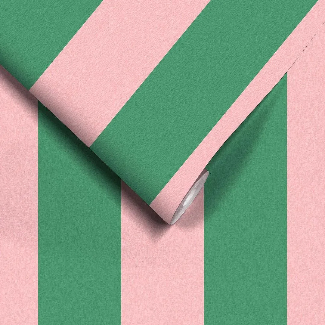 Awning Stripe Wallpaper - Watermelon