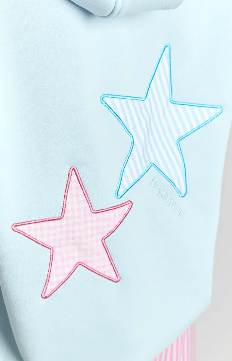 Beginning Light Blue Star Hoodie