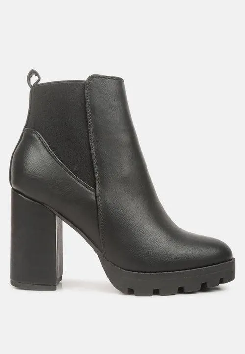 Bolt Block Heeled Chelsea Boots