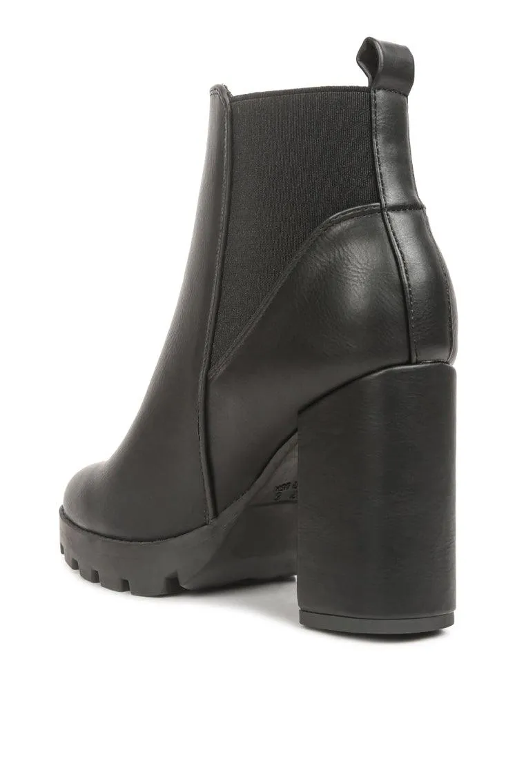 Bolt Block Heeled Chelsea Boots