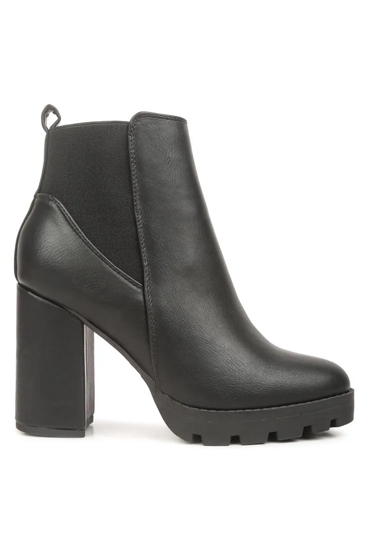 Bolt Block Heeled Chelsea Boots