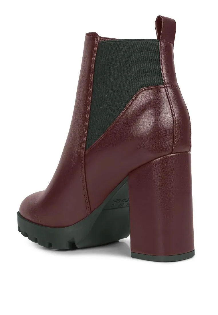 Bolt Block Heeled Chelsea Boots