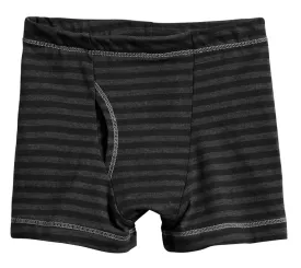 Boys Soft Stripe Boxer Brief | Black