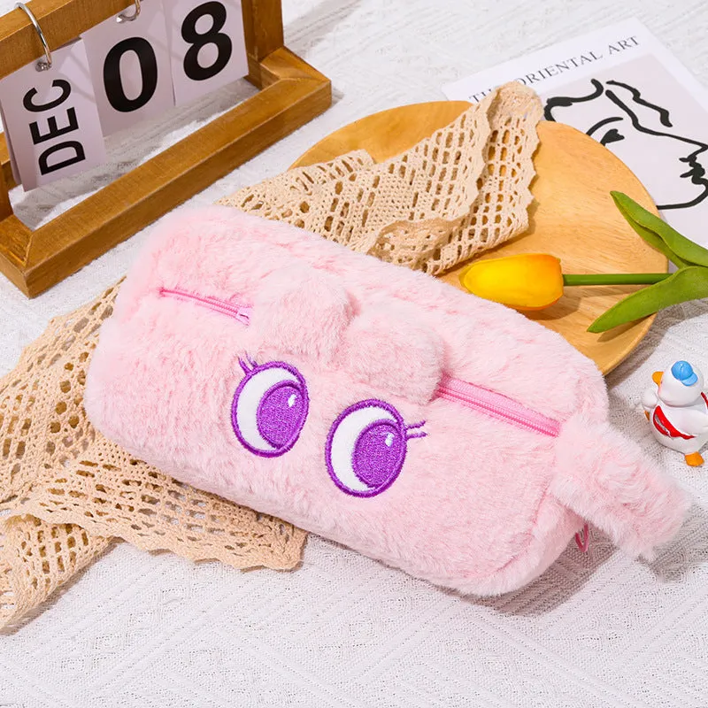 Cute Fur Plush Pencil Case