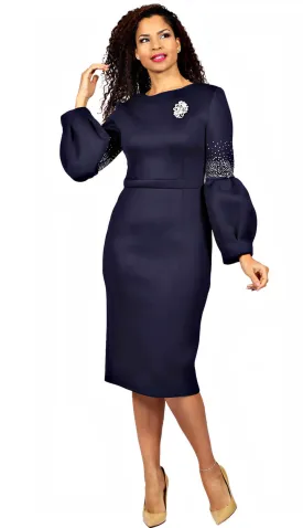 Diana Couture Church Dress 8850-Navy