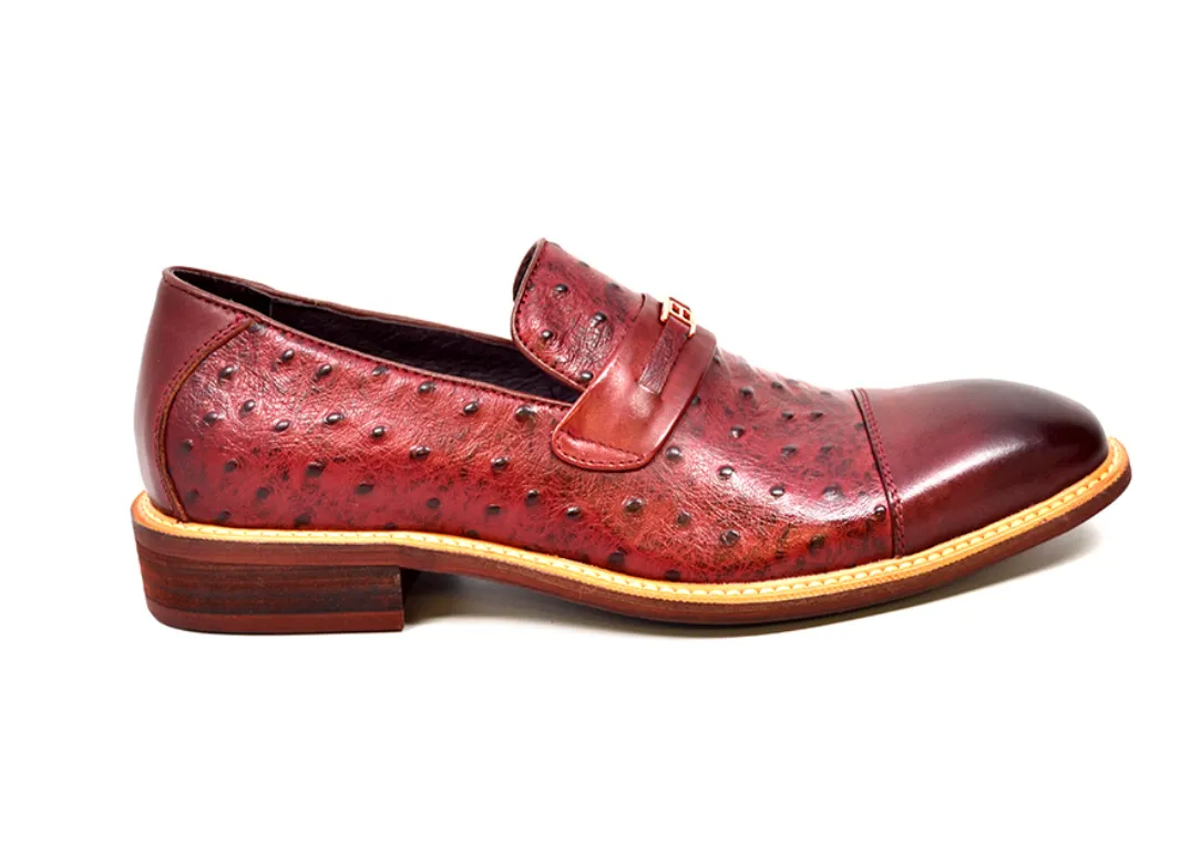 Dolche Ostrich Leather Slip On Shoes - Stylish and Comfortable