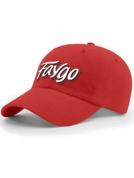 Faygo Logo Garment Washed Twill Hat - Raised Embroidery - Red Pop