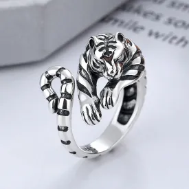 Ferocious Tiger Open Ring