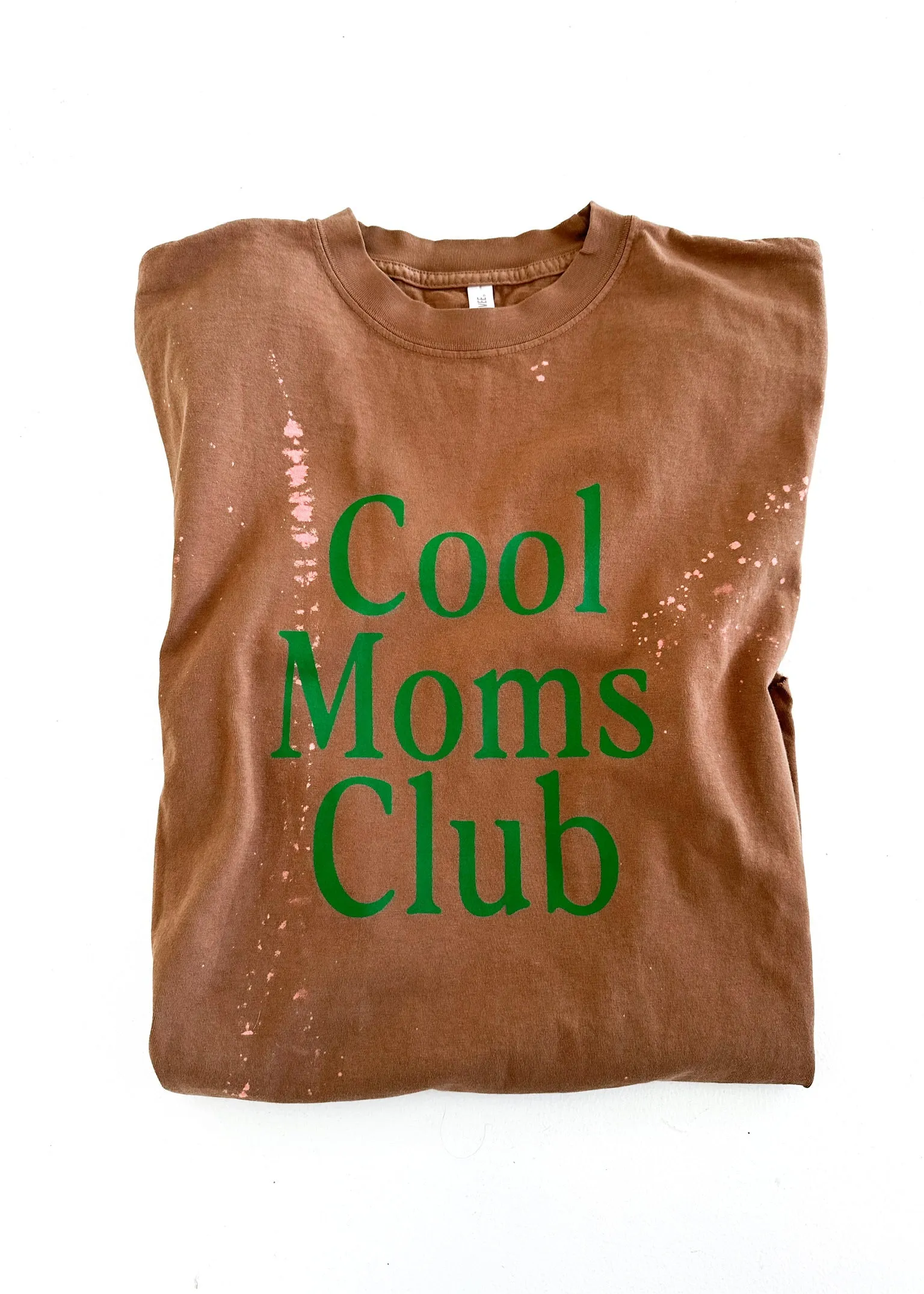 FINAL SALE: COOL MOMS CLUB BLEACHED OUT SIDE SLIT TEE