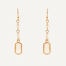 Gold Crystal Drop Earrings In Gold-Tone