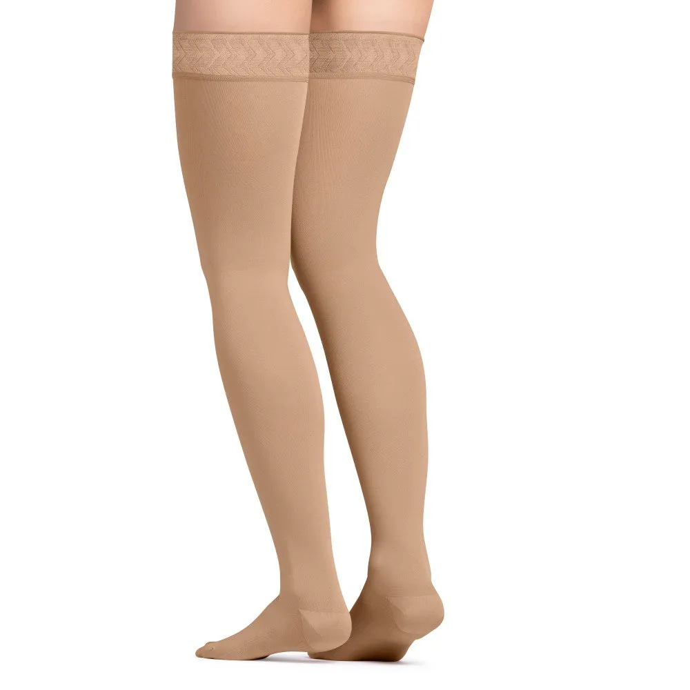 Jobst Opaque Closed Toe Maternity Thigh Highs w/Top Band - 15-20 mmHg