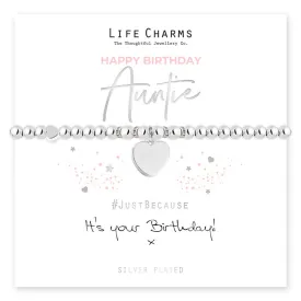 Life Charms Happy Birthday Auntie Bracelet