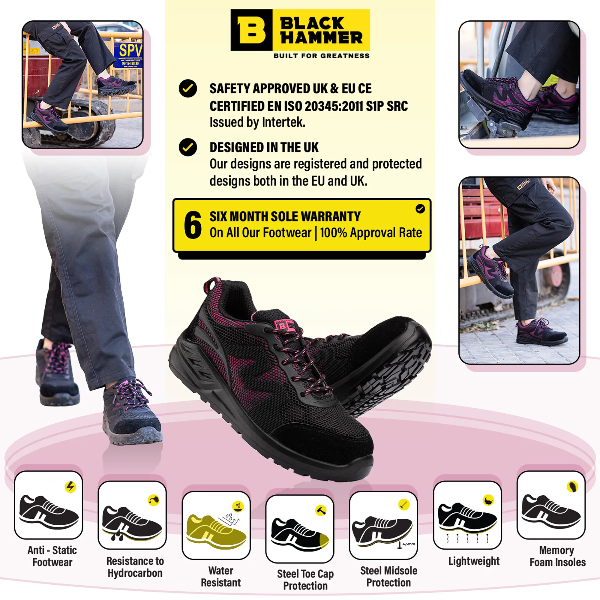 Mary Safety Trainers for Women with Steel Toe Cap