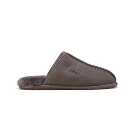 MENS CLOSED MULE GRAY