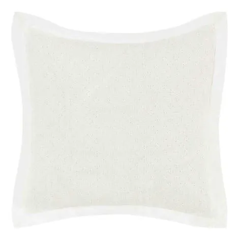 Mila White Eyelet Throw Pillow