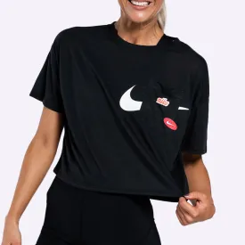 Nike - Icon Clash Women's Short-Sleeve Training Top - BLACK/WHITE