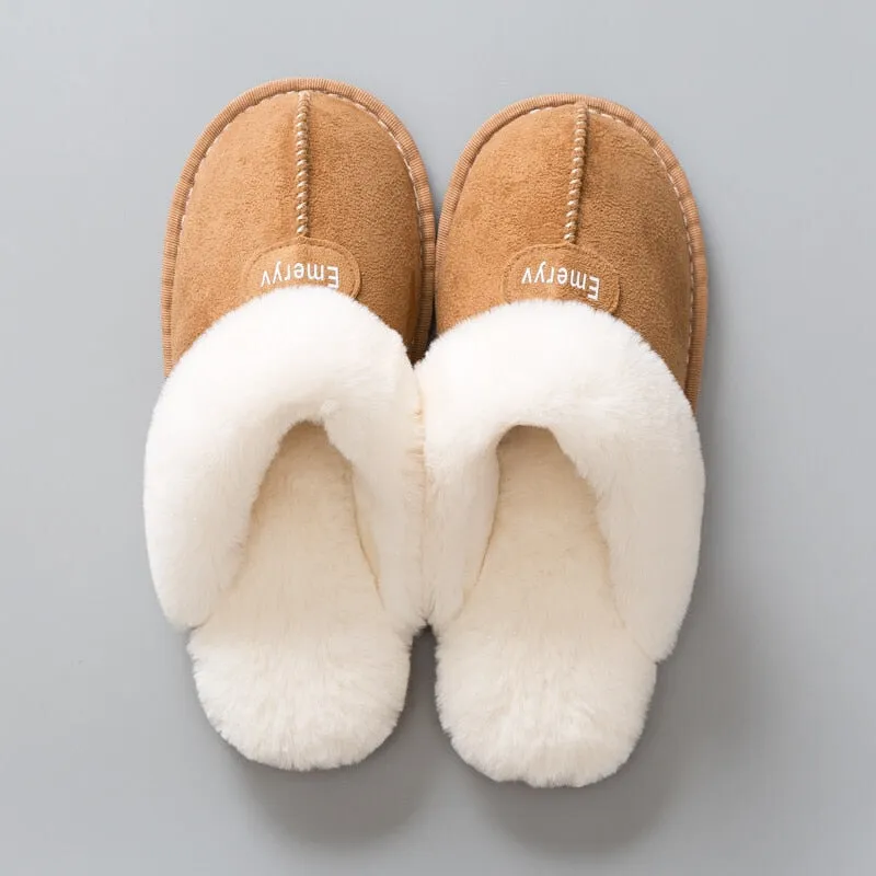 Plush Winter Warm Women House Slippers