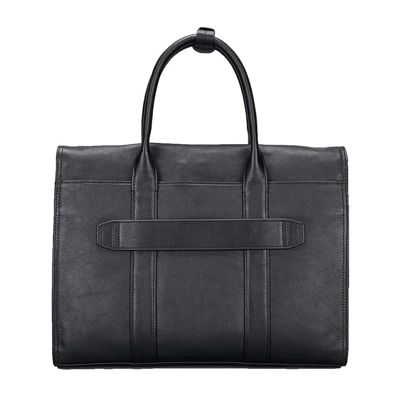 Premium Leather Mens' Briefcase | 15 Inches Leather Laptop Bag, Ladies' Briefcase, 15 Inches Laptop Bag, Men Work Tote, Business Shoulder Bag, Fashion Designer Laptop Bag Alexel Crafts