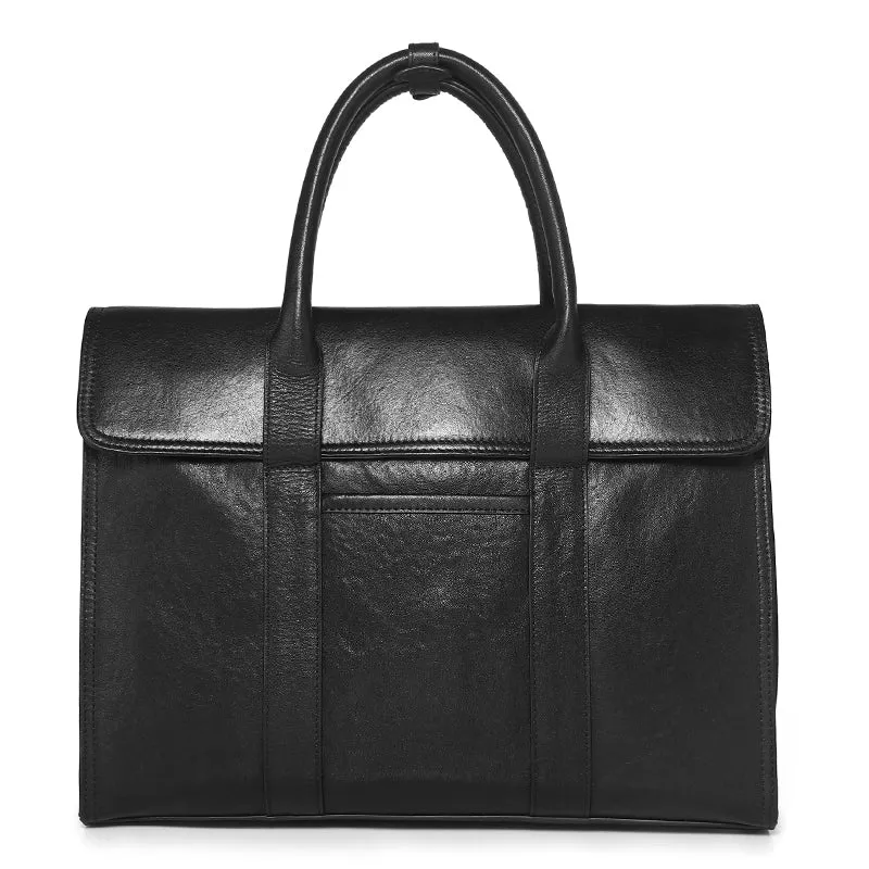 Premium Leather Mens' Briefcase | 15 Inches Leather Laptop Bag, Ladies' Briefcase, 15 Inches Laptop Bag, Men Work Tote, Business Shoulder Bag, Fashion Designer Laptop Bag Alexel Crafts