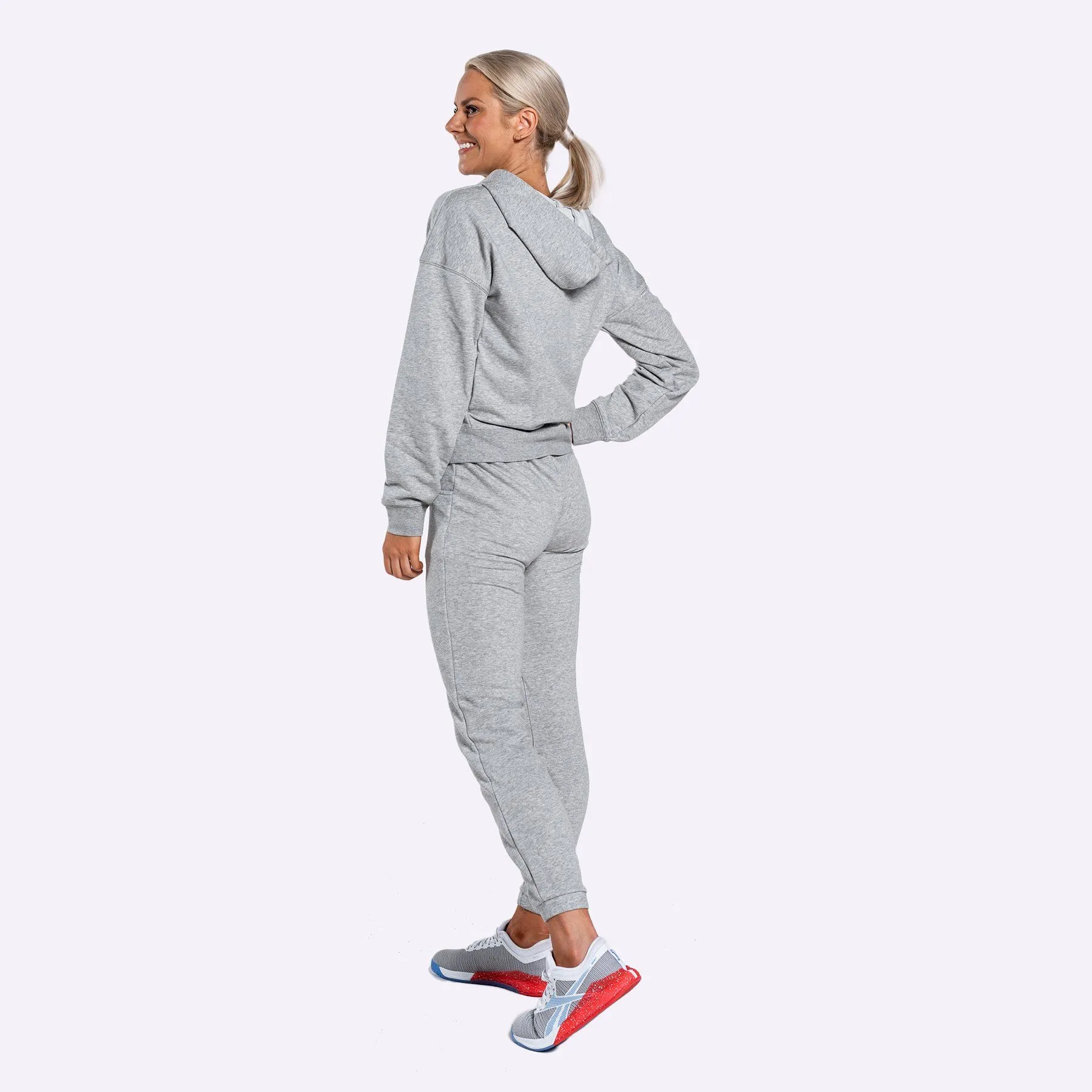 Reebok - Women's Training Essentials Full-Zip Hoodie - MEDIUM GREY HEATHER