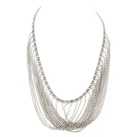 SG Liquid Metal N15-N Chrome Finish Necklace by Sergio Gutierrez