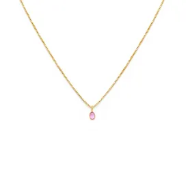 Sofia Slice Necklace | Pink Sapphire