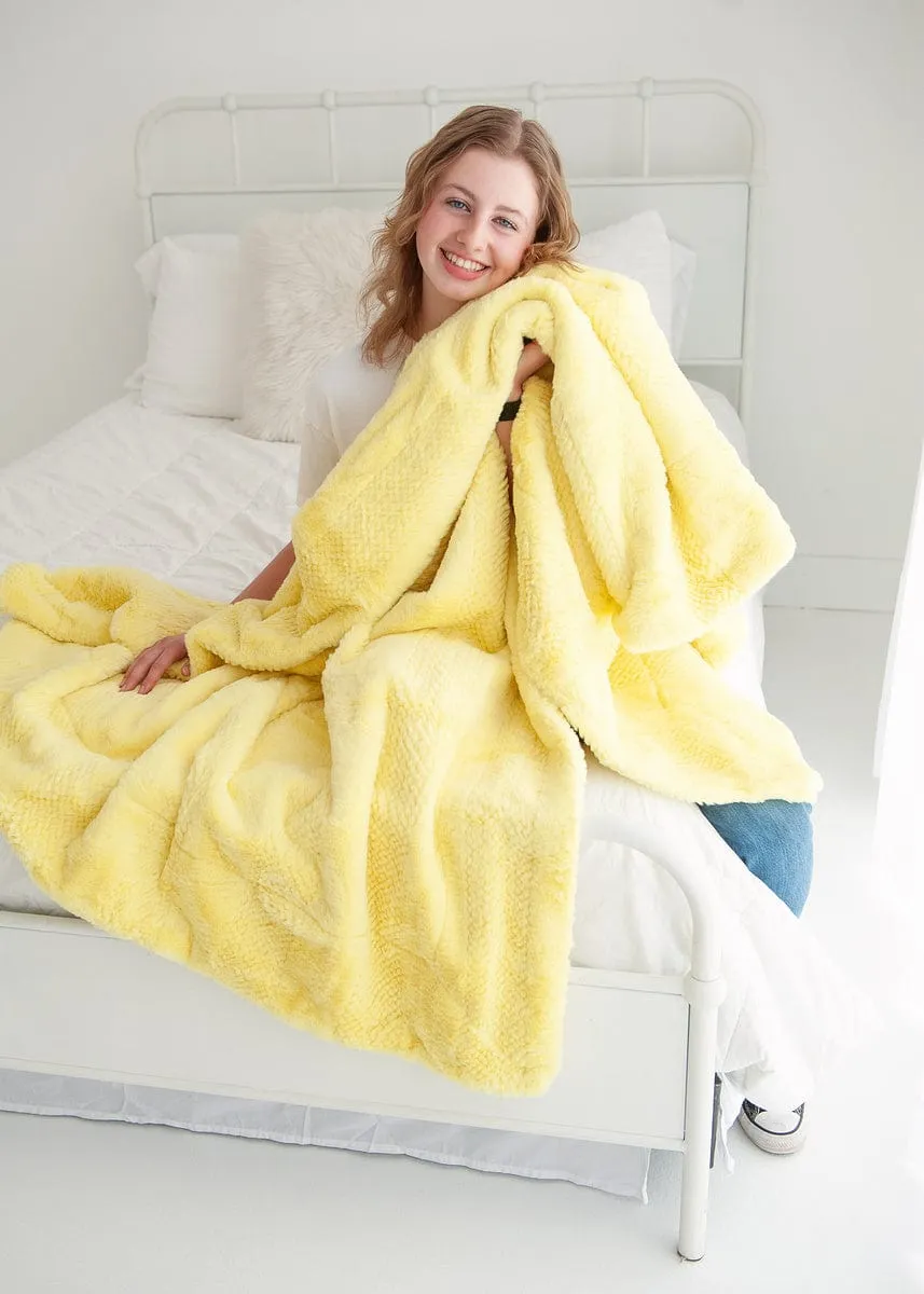 Spring Sweater Yellow Iris Blanket