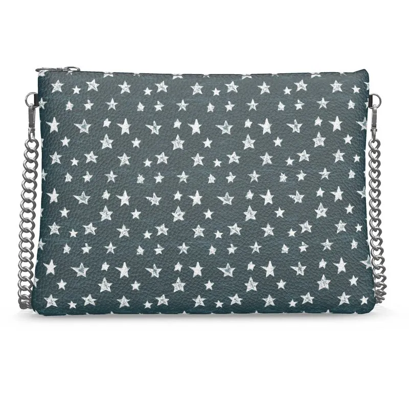 Vampire Art Grunge Stars Crossbody Bag With Chain