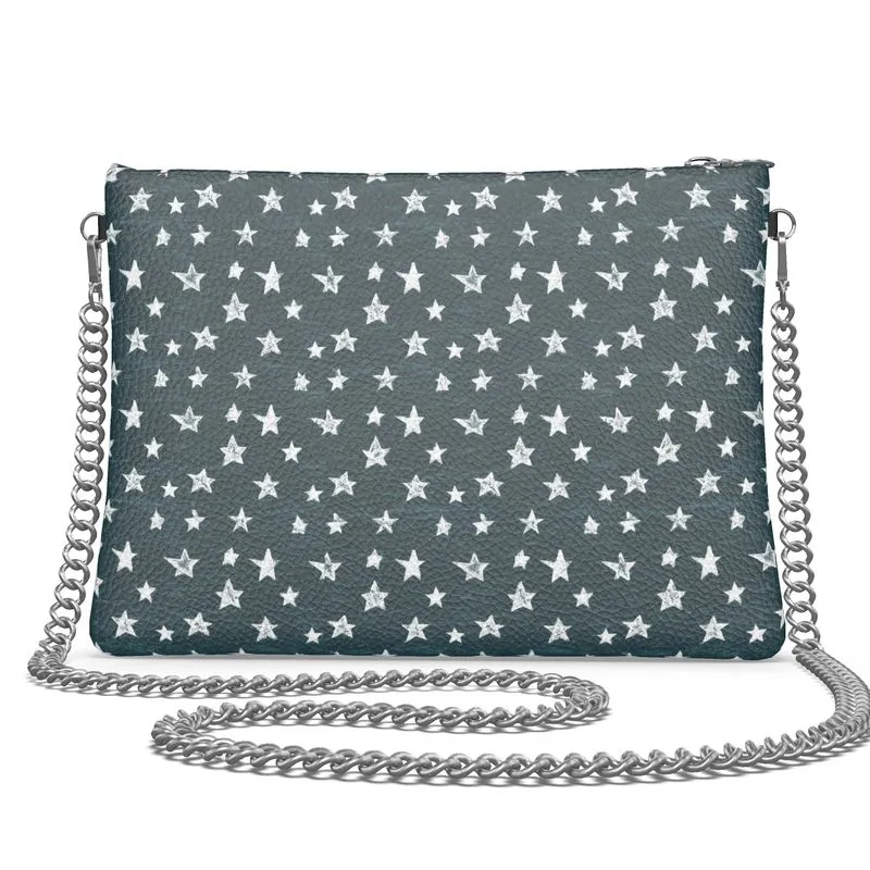 Vampire Art Grunge Stars Crossbody Bag With Chain