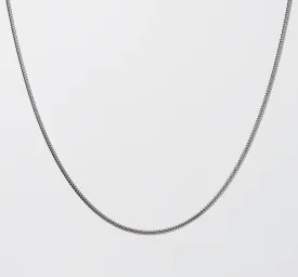 White Gold Curb Chain - Polished 3.3mm